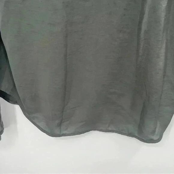 Vince Split Neck Long Sleeve Gray Blouse Top Like New! - Picture 6 of 13